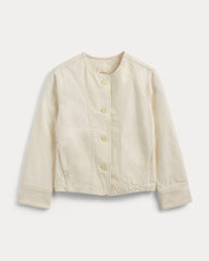 The Denim Barrel Jacket | Calico Ecru