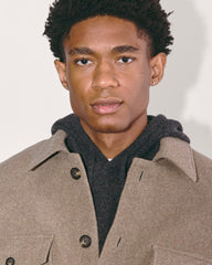 The Wool Overshirt | Heather Taupe