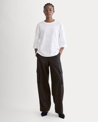 Oversized Varsity Tee in Essential Cotton | White