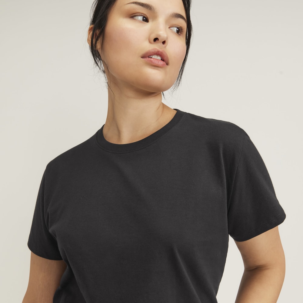 The Box-Cut Tee in Essential Cotton | Vintage Black | No Pocket