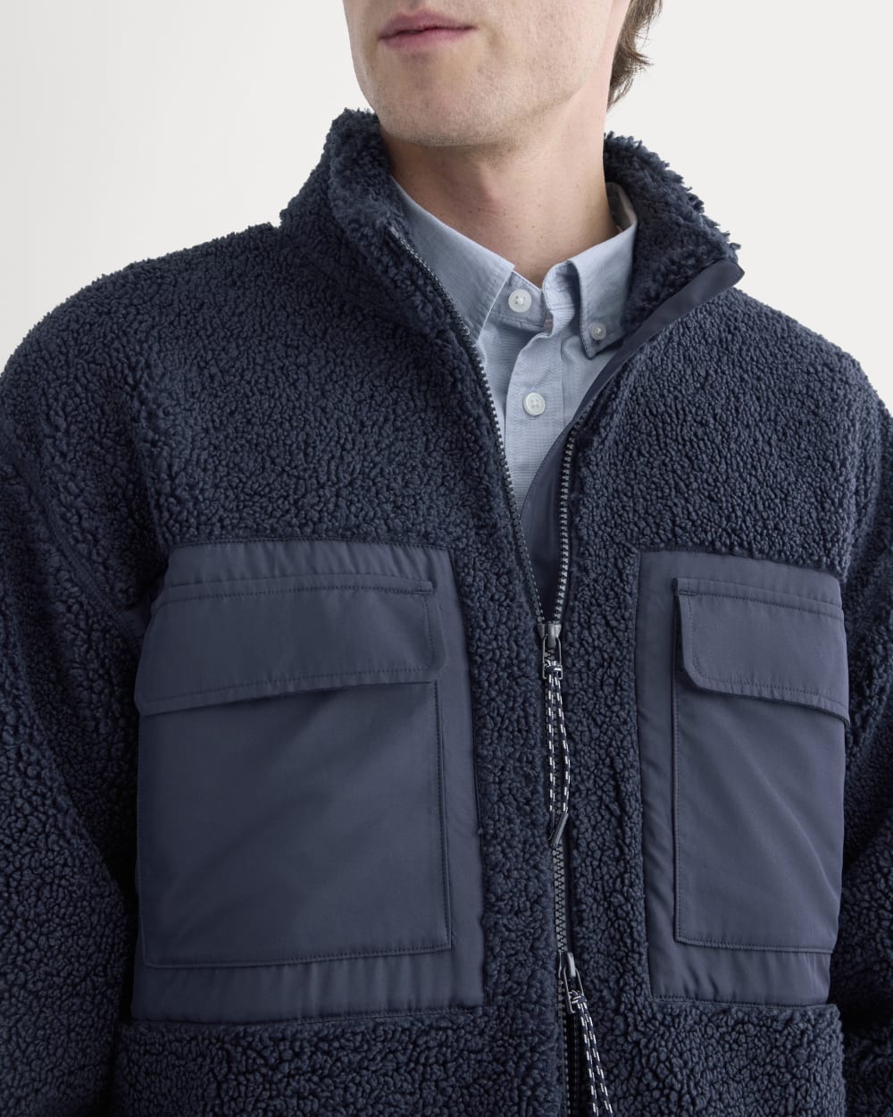 ReTrack Fleece Zip-Up | Deep Navy