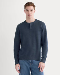 Henley in Wool Cashmere | Indigo