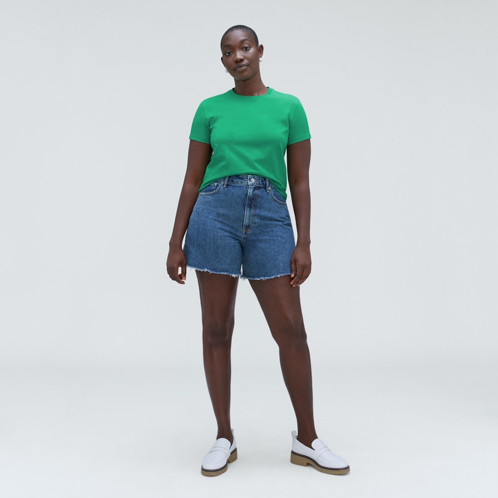 The Box-Cut Tee in Essential Cotton | Bright Jade | No Pocket