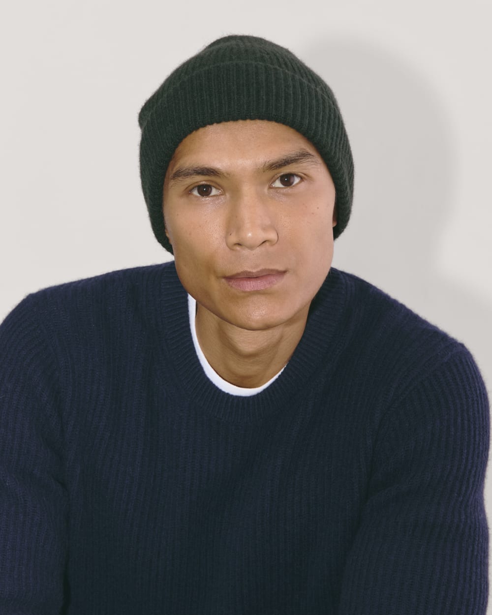 The Cashmere Ribbed Beanie | Scarab