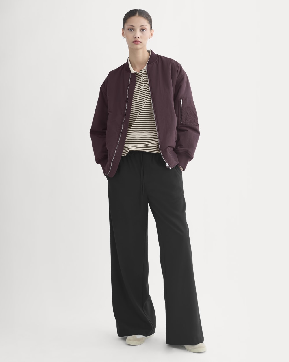 Renew Oversized Puffer Bomber | Deep Plum