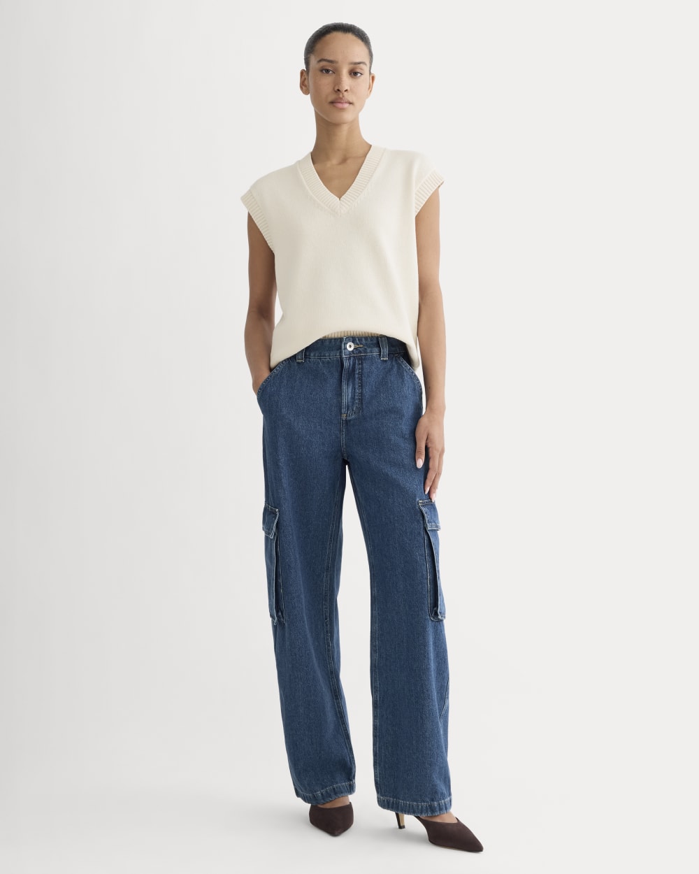 The Mid-Rise Cargo Jean | Tungsten Blue Stone