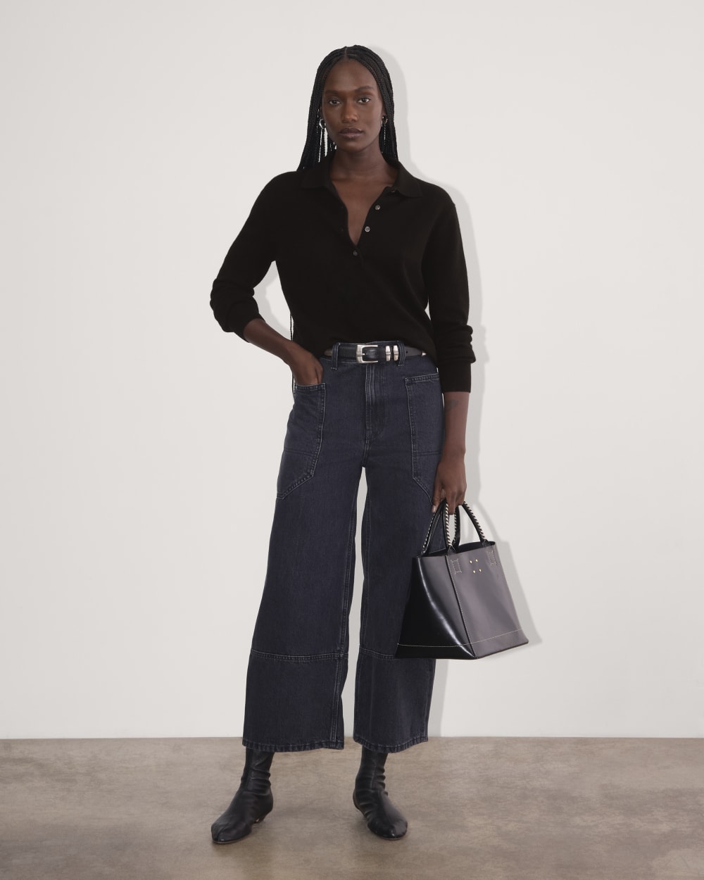 The Classic Polo in Cashmere | Black