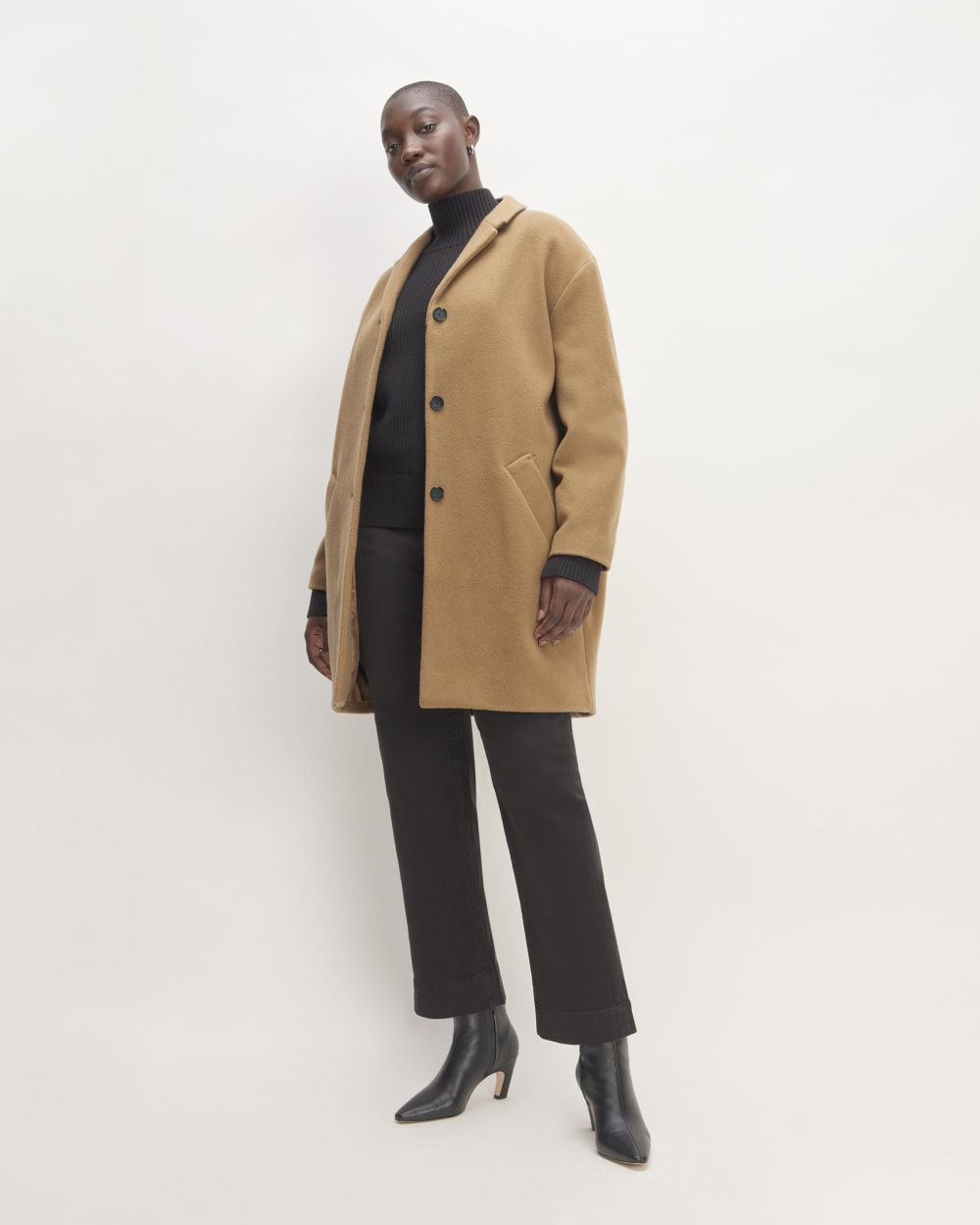 The Italian ReWool® Cocoon Coat | Camel