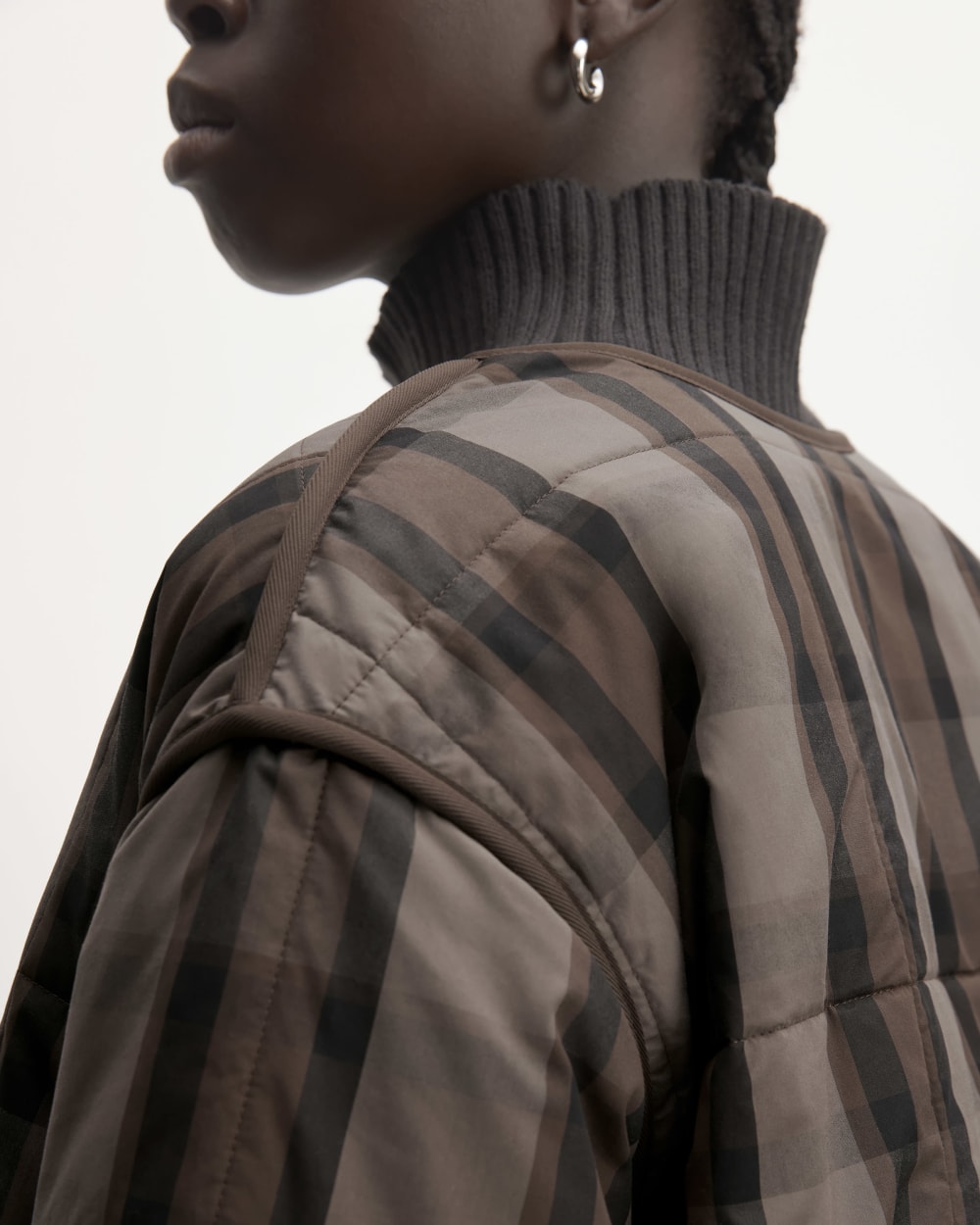 The Quilted Cotton Liner | Abalone / Black / Earth Brown