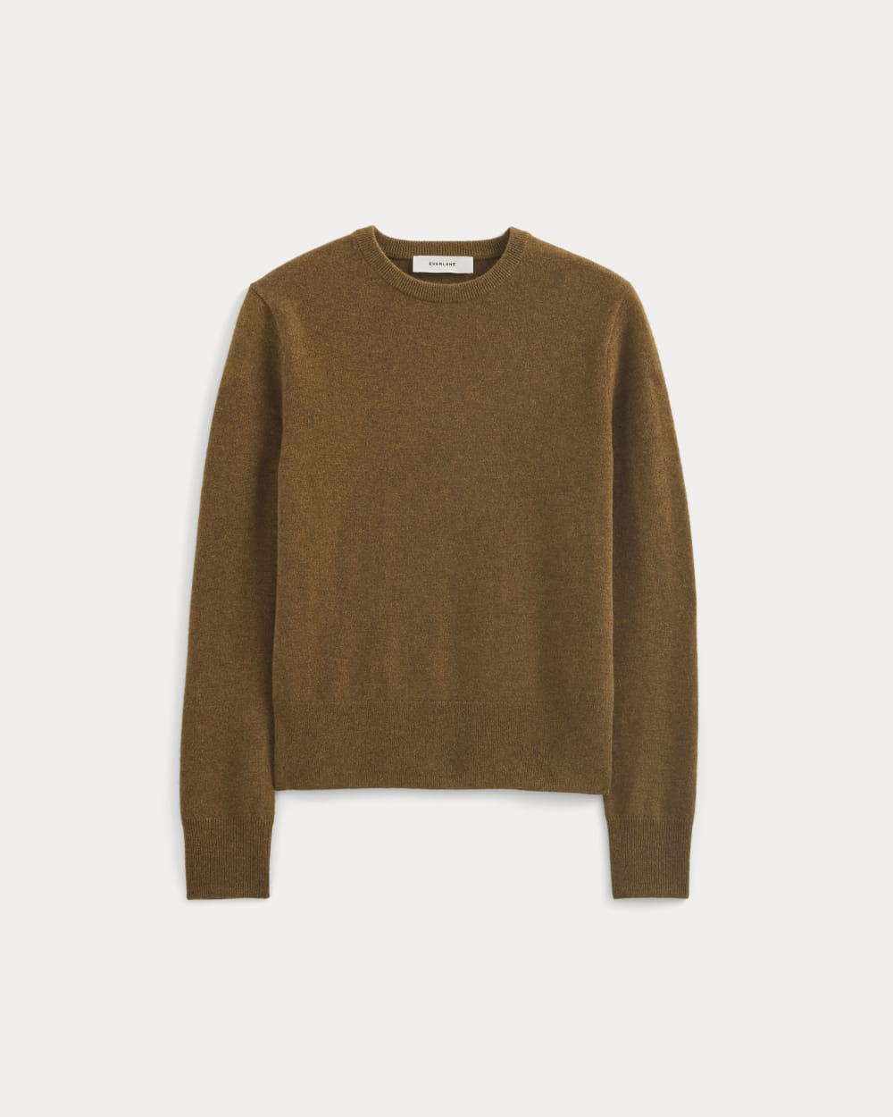Cashmere Slim Crew Sweater | Heathered Toffee