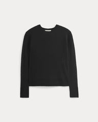 The Air Alpaca™ Relaxed Crew Top | Black