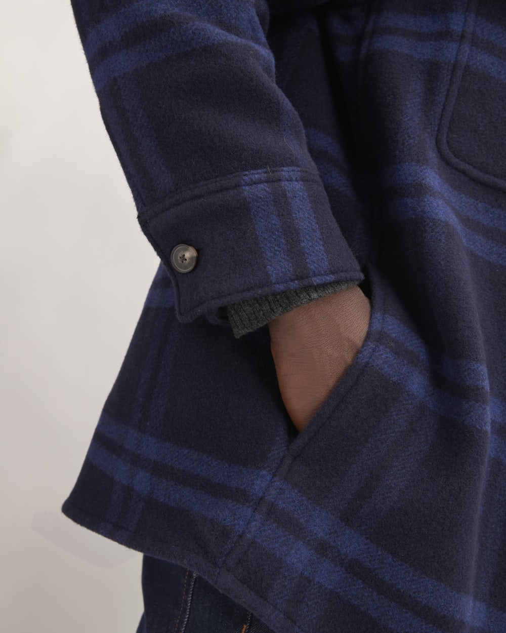 The ReWool® Oversized Shirt Jacket | Blue / Navy