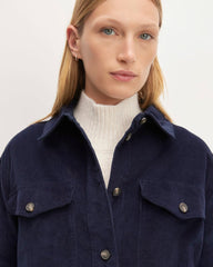 The Corduroy Oversized Shirt Jacket | Navy