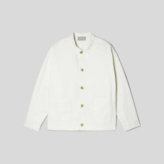 The Organic Cotton Herringbone Utility Jacket | Bone