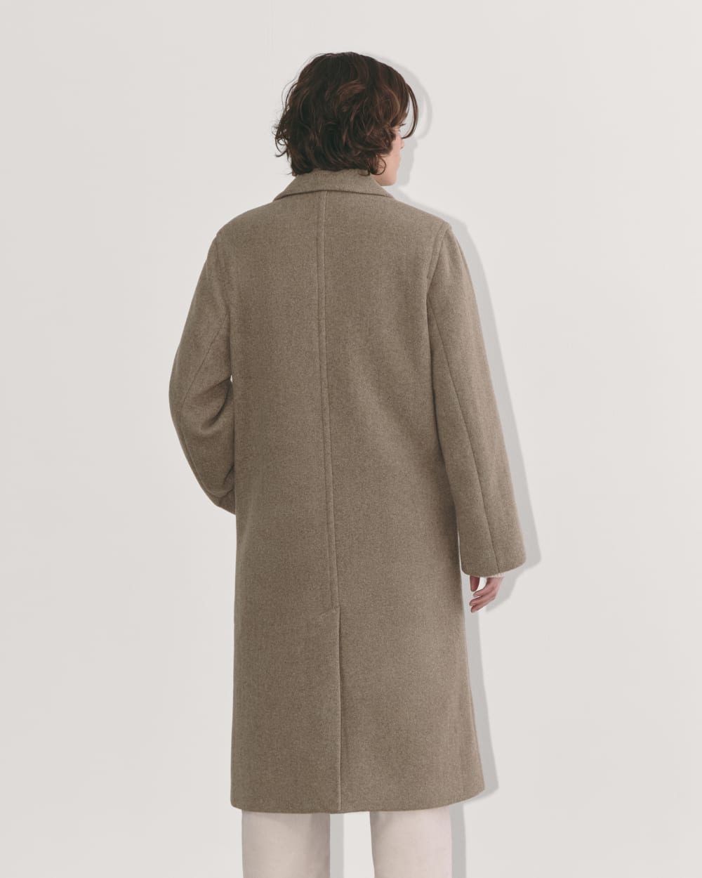 The Double-Breasted Coat in Wool | Heather Taupe