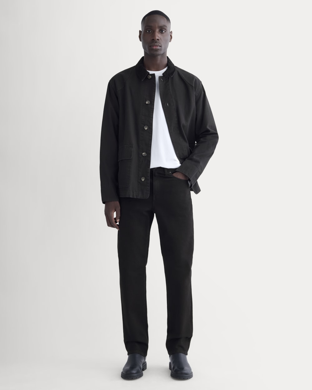 The Organic Cotton Straight-Leg Jean |  Black