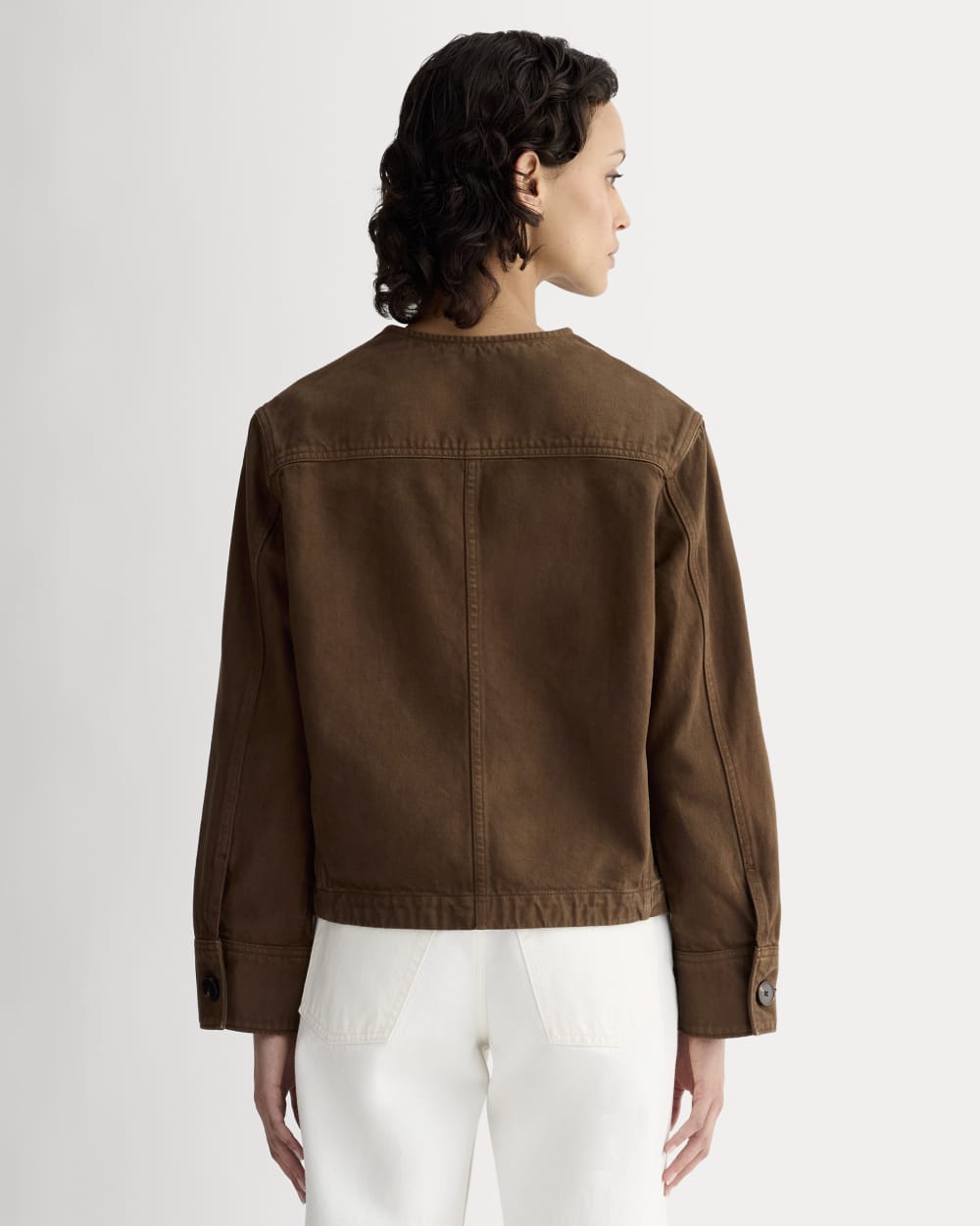 The Denim Barrel Jacket | Cocoa