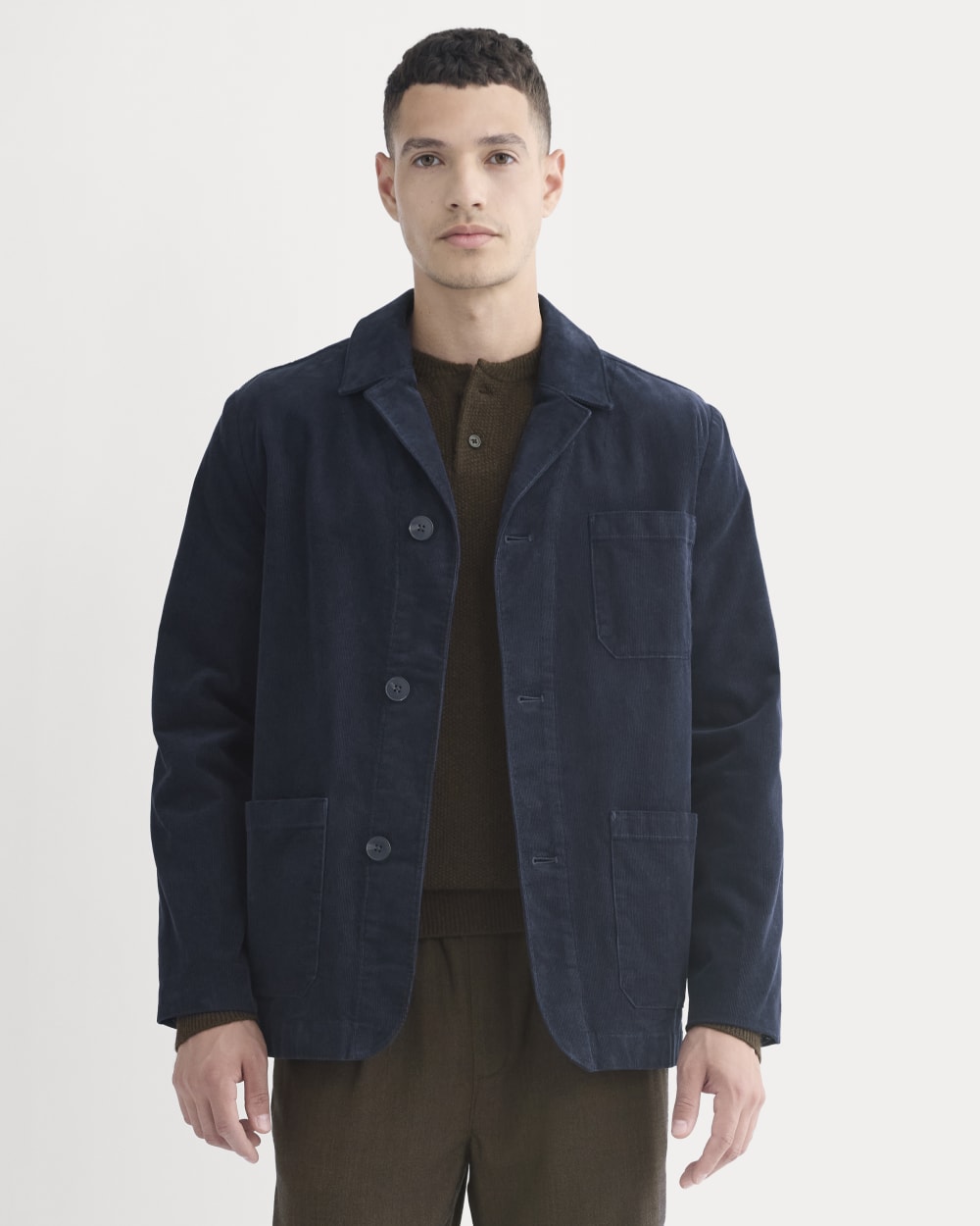 Fine Wale Corduroy Chore Blazer | Navy