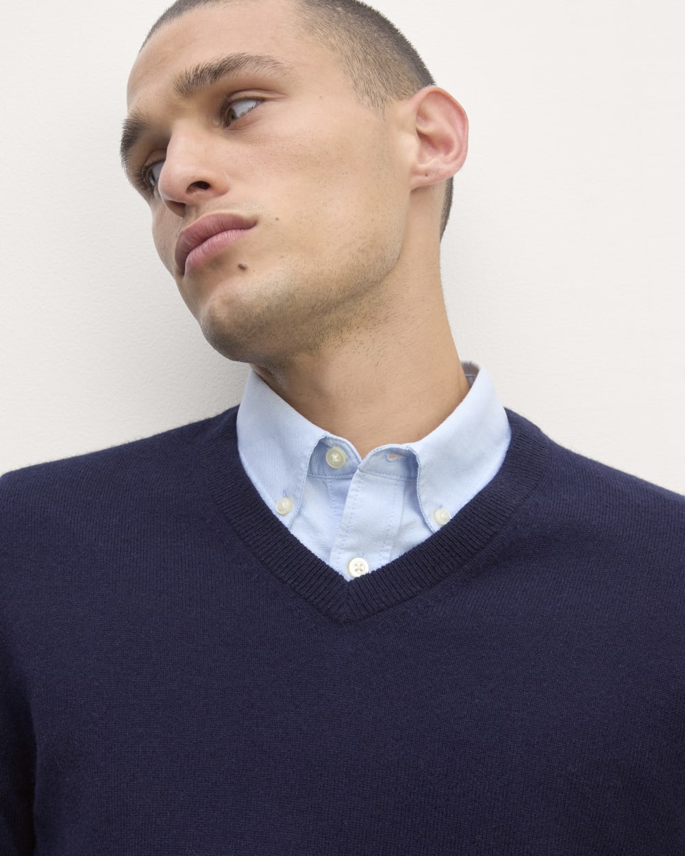 The Cashmere V-Neck Sweater | Navy