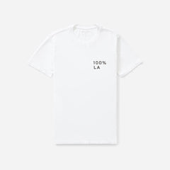 The 100% LA Cotton Box-Cut Tee | White / Black