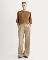 Oversized Varsity Tee in Essential Cotton | Toffee