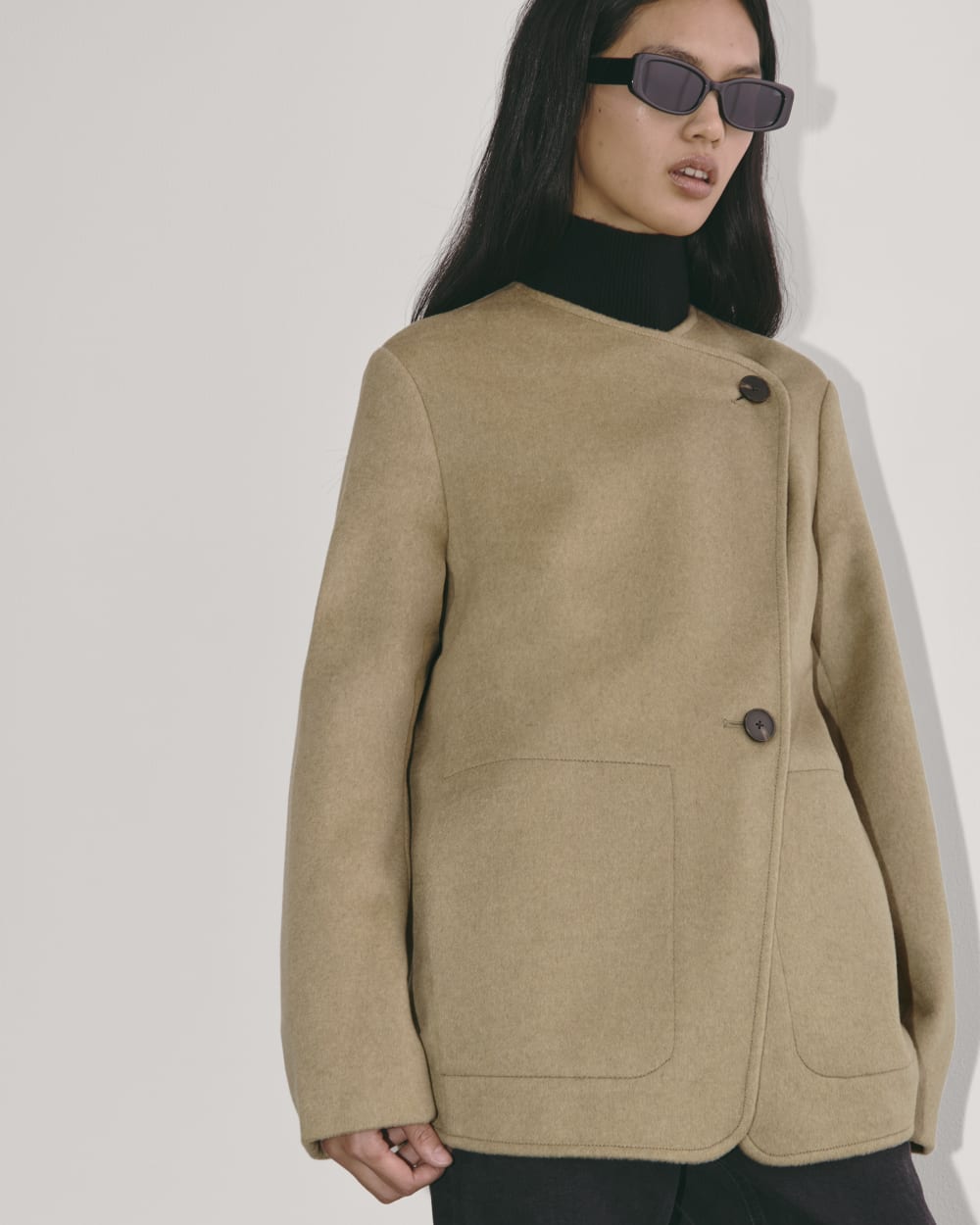 The October Coat | Dark Heathered Camel