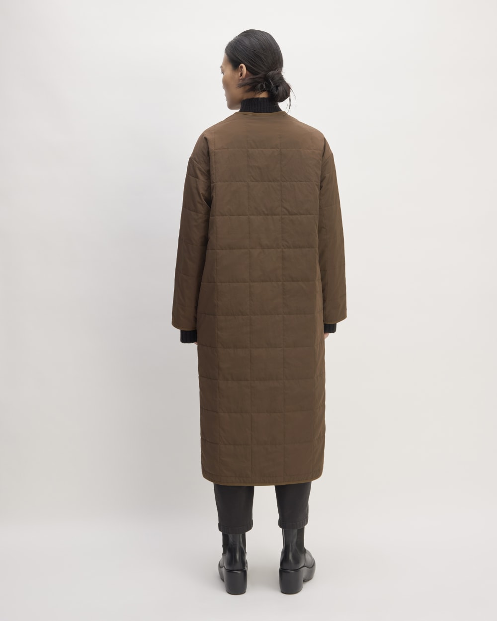 The ReNew Quilted Long Liner | Cocoa