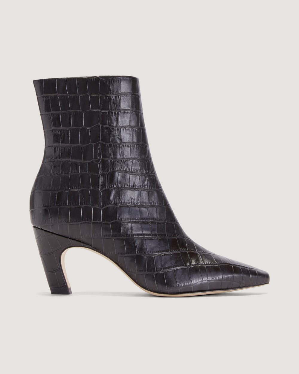 The Short Banana Boot | Black Crocodile