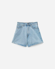 The A-Line Denim Short | Powder Blue