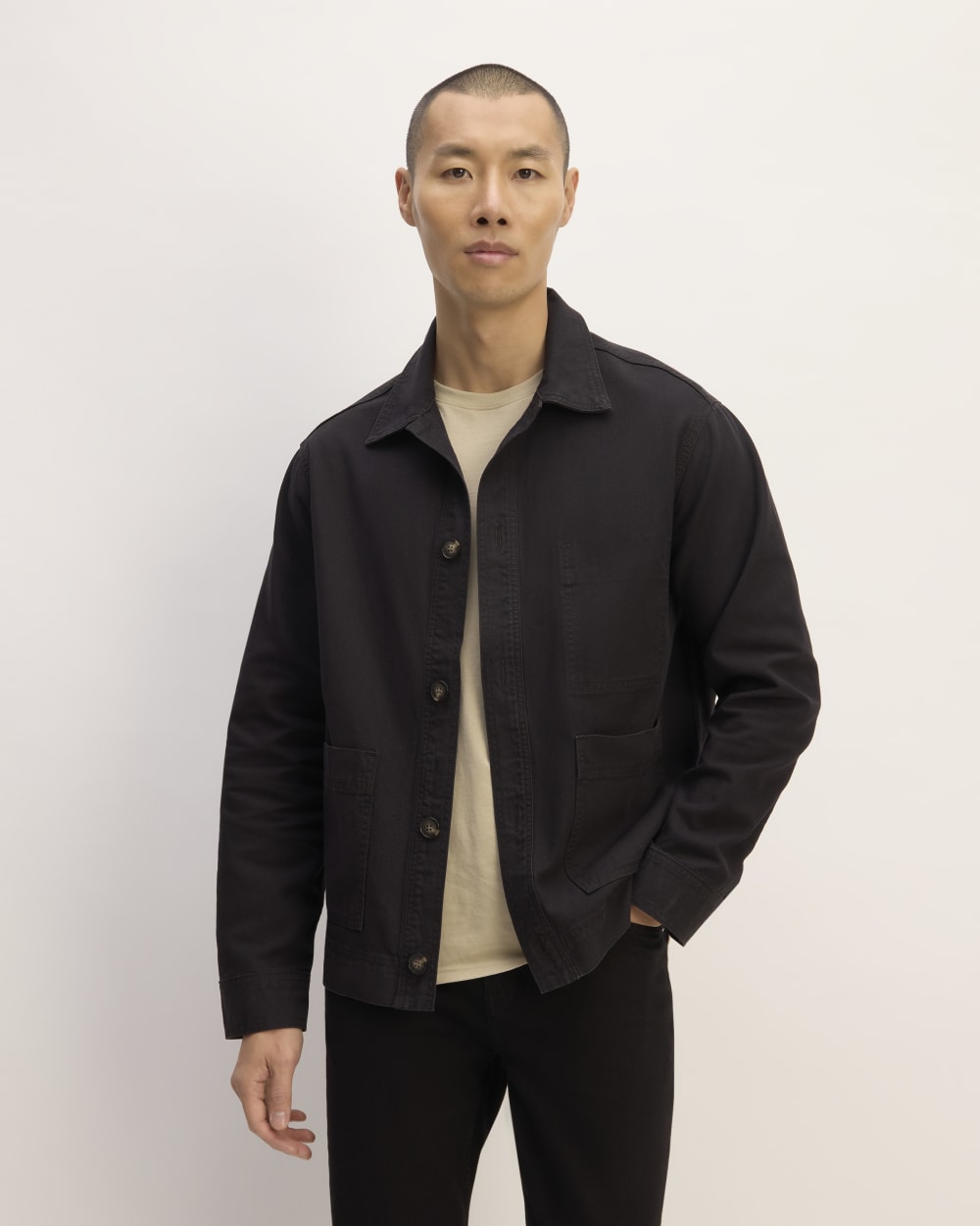 The Organic Cotton Chore Jacket | Black