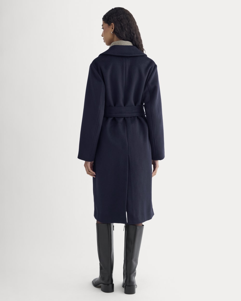 ReWool Belted Blanket Coat | Deep Navy