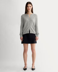 The Classic Cardigan in Cashmere | Light Heather Grey