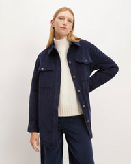 The Corduroy Oversized Shirt Jacket | Navy