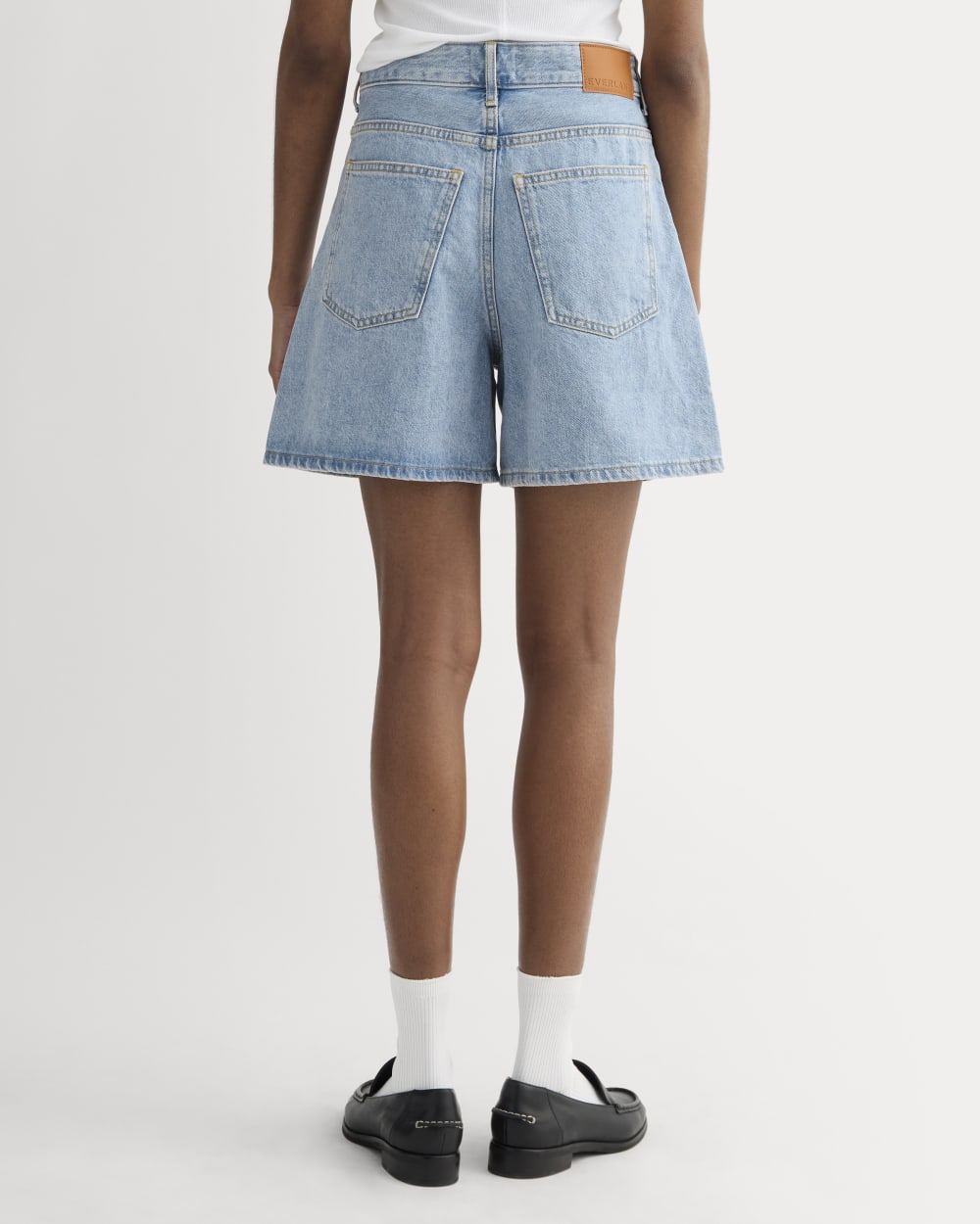 The A-Line Denim Short | Light Indigo