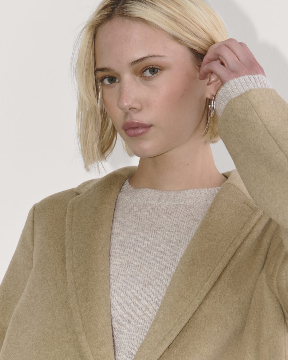 The Topcoat in Wool | Dark Heathered Camel