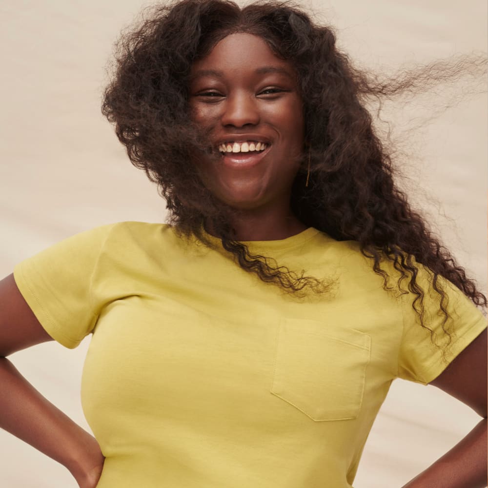 The Box-Cut Tee in Essential Cotton | Leek | Pocket