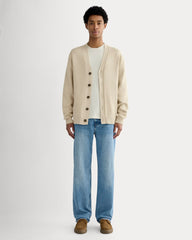 The Classic Cardigan in Everyday Cotton | Desert Sand / Natural