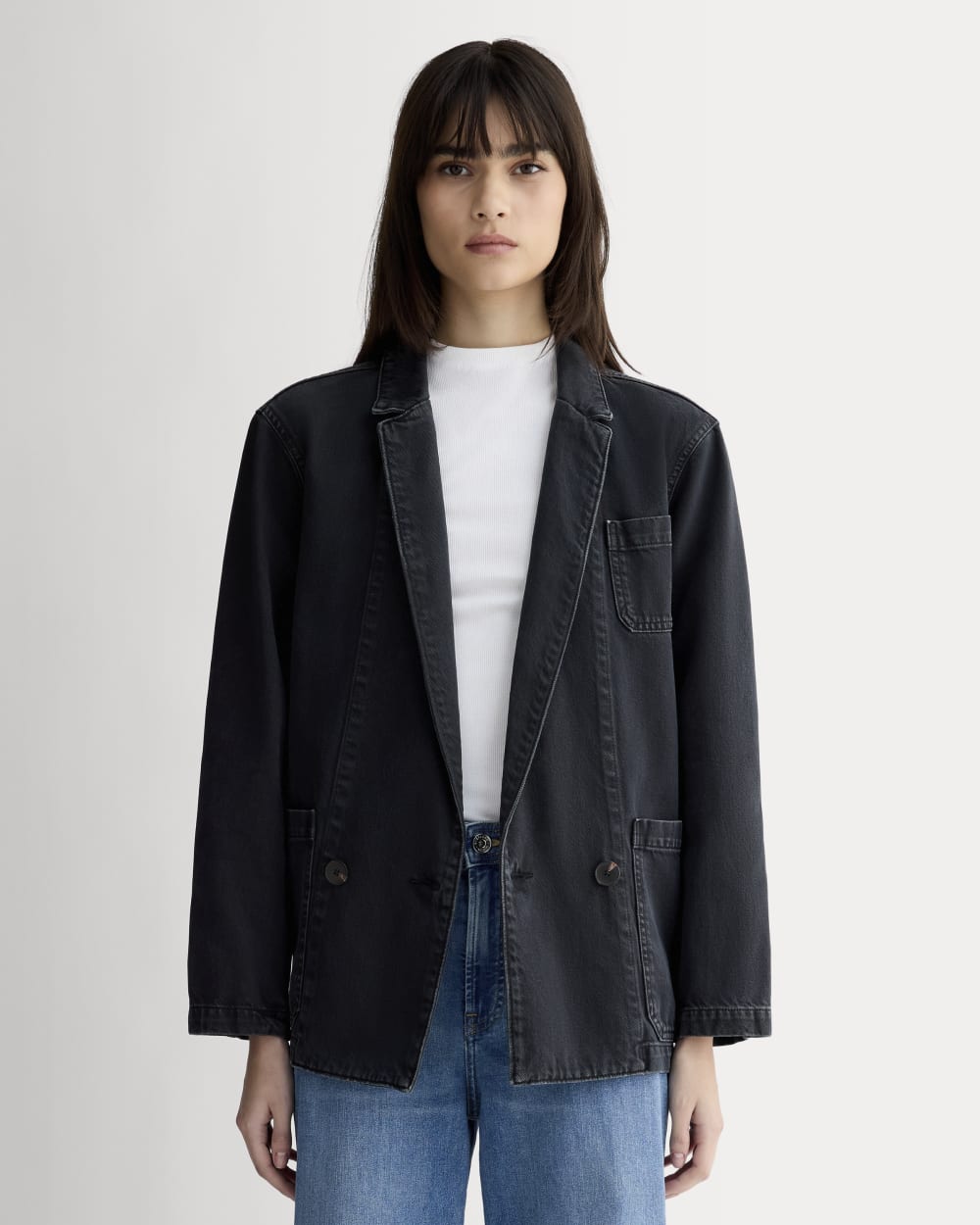 The Denim Chore Blazer |  Black