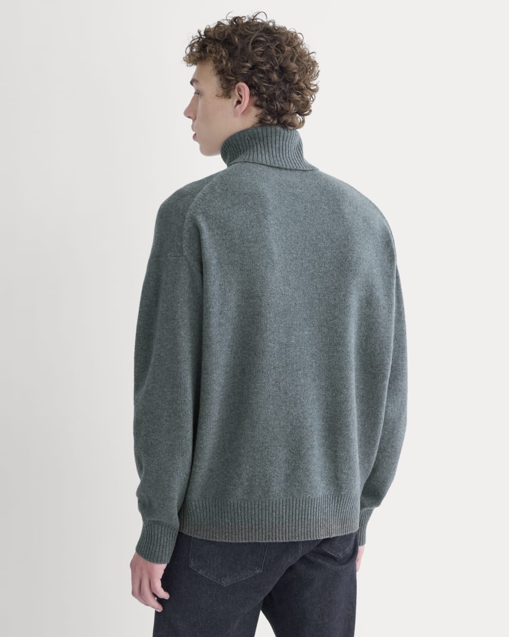 Luxe Merino Relaxed Turtleneck | Heather Midnight Navy
