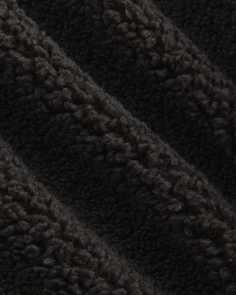 Reversible Teddy Half-Zip Pullover | Black