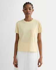 The Box-Cut Tee in Essential Cotton | Banana Crepe | Pocket