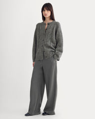 Cloud Cable Cardigan | Heather Charcoal