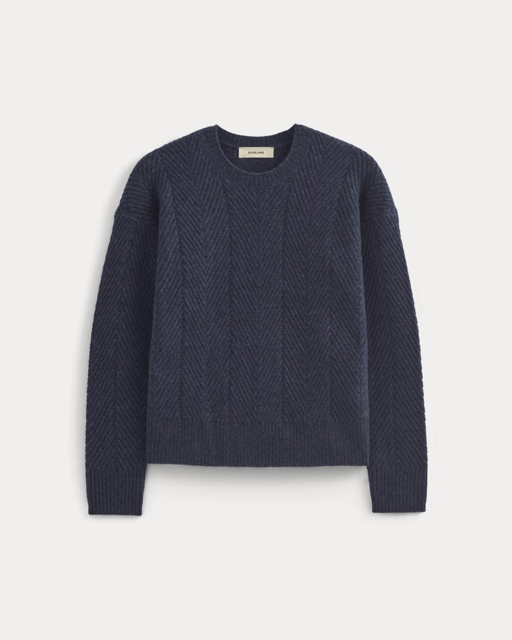 Cashmere Herringbone Sweater | Indigo