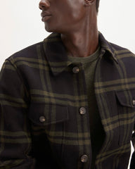 The ReWool® Oversized Shirt Jacket | Black / Olive