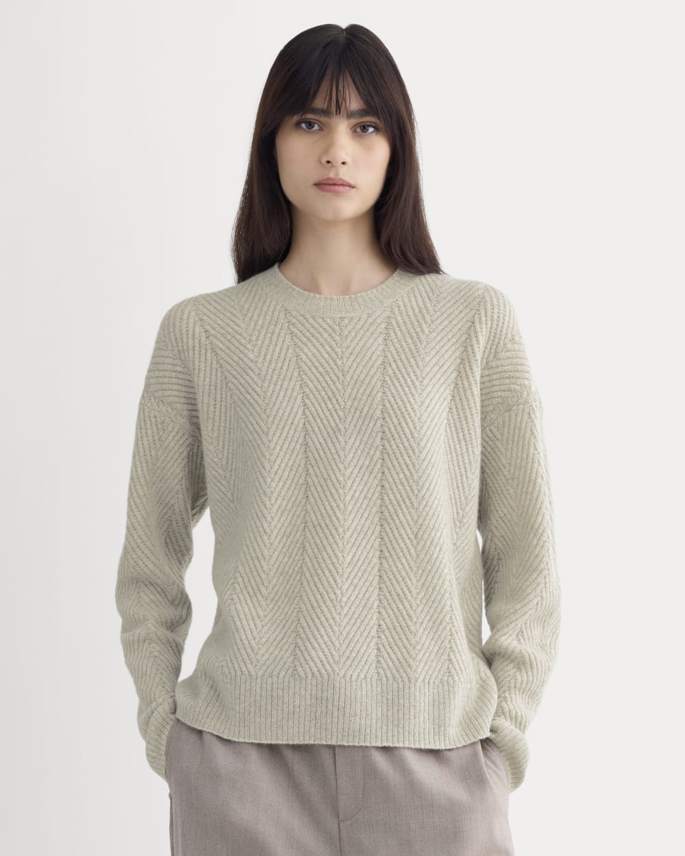 Cashmere Herringbone Sweater | Canvas