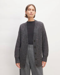 The Alpaca Oversized Cardigan | Dark Charcoal