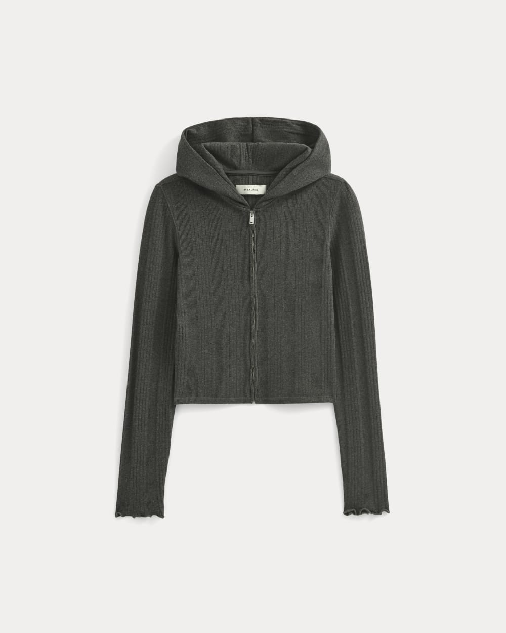 Lounge Rib Hoodie | Heathered Soot