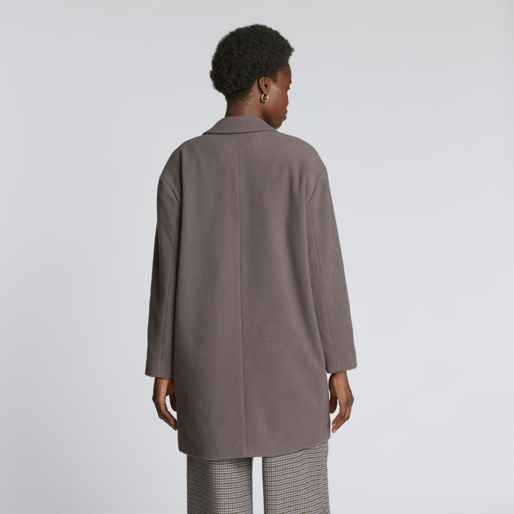The Italian ReWool® Cocoon Coat | Taupe Grey
