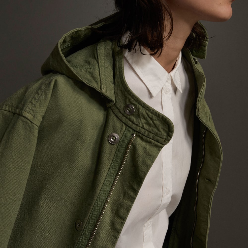 The Canvas Organic Cotton Parka | Forest Green