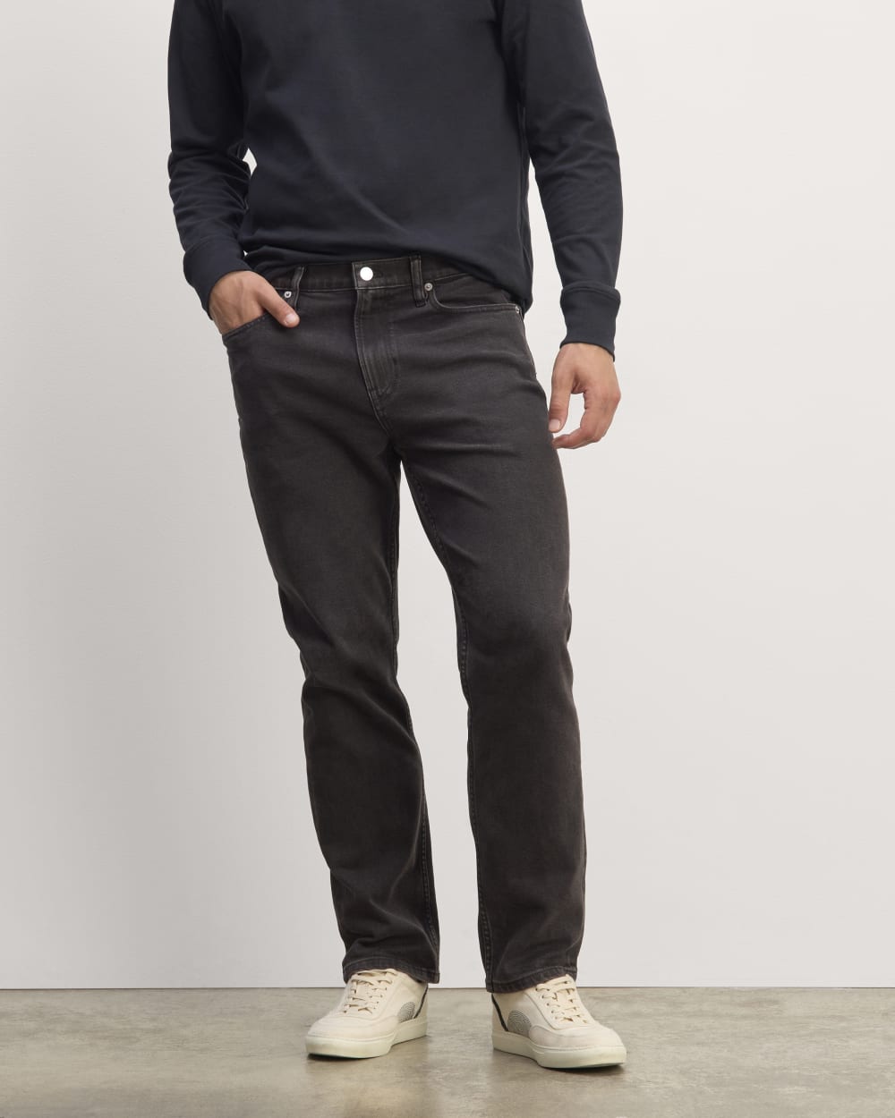 The Organic Cotton Straight-Leg Jean | Washed Black